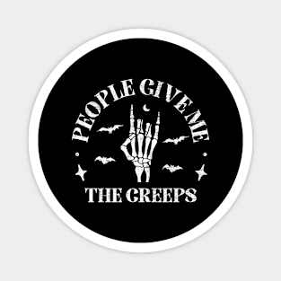 People Give Me The Creeps Skeleton Hand Halloween Costume Magnet